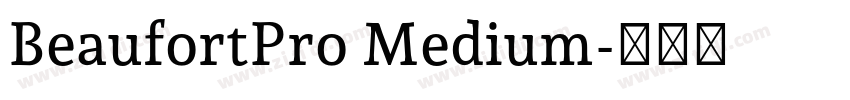 BeaufortPro Medium字体转换